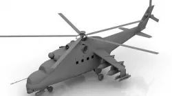 Russian Attack Helicopter Mil Mi-24B 3D model 3D model
