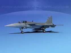 SAAB S39 Gripen Fighter V05 3D model