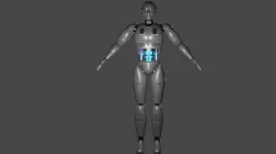 Sci-Fi Android Character Low-poly 3D model