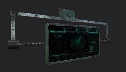 Sci-fi Panel Element Low-poly 3D model
