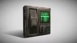 Sci-fi Panel Element Low-poly 3D model