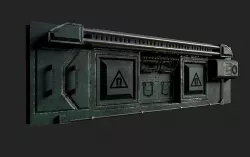 Sci-fi Panel Element Low-poly 3D model