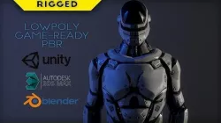 Sci-Fi Rigged Game Ready Character Low-poly 3D model