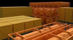 SciFi container pack 3D model