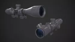 Scope 8x Low-poly 3D model