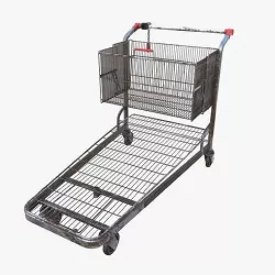 Shopping cart weathered v2 Low-poly 3D model