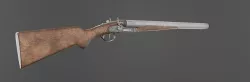 Shot Gun low poly wit texture Low-poly 3D model
