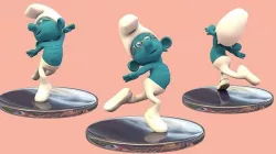 SMURF BRAINY PITUFO Low-poly 3D model