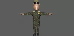 Soldier Rigging Low-poly 3D model