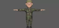Soldier Rigging Low-poly 3D model