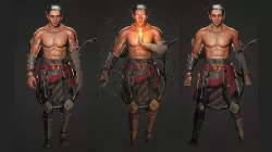 Southeast Asian Warrior Hero Character Low-poly 3D model