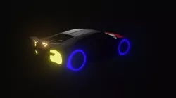 sports car bugatti 3D model