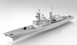 Spruance class destroyer ship 3D model