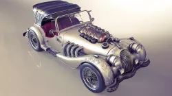 Steampunk Car - Morgan Roadster 3D model