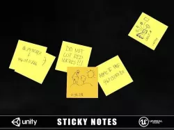 Sticky Notes Low-poly 3D model