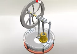 Stirling engine - Simplifed 3D model