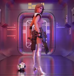 Storm Trooper Babe 3D model
