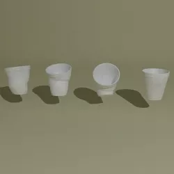 Styrofoam Cups 3D model
