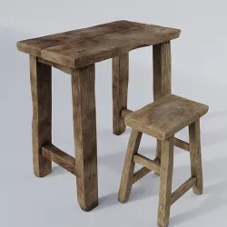 Table-Stool  Mesa-Taburete 3D model