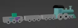 Toy Train 3D model