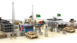 Turkmenistan Military Base Low-poly 3D model