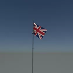 United kingdom flag Low-poly 3D model
