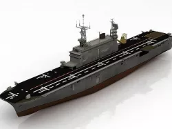 USS Tarawa LHA-1 Aircraft Carrier 3D model 3D model