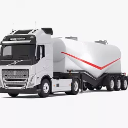 Volvo FH16 2021 With Cement Trailer 3D model