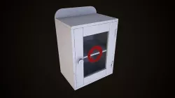 Wall Mounted Wooden First Aid Medicine Medical Cabinet Locker Low-poly 3D model