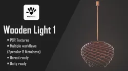 Wooden Light 1 3D model