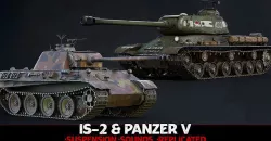 WW2 Tanks - IS-2 and Panzer V - Advanced Tank Blueprint UE4 Low-poly 3D model