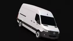 2019 Mercedes-Benz Sprinter Low-poly 3D model