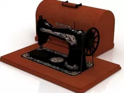 3D Antique Singer Sewing Machine 3D model