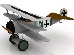 3D Fokker DR1 Triplane WW1 3D model