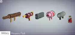 3D Weapons Pack - Military Weapons Low-poly 3D model