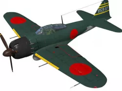 A6M5 Zero fighter Type 52  3D model