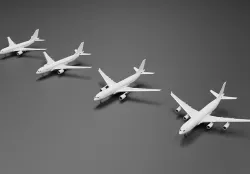 Airbus  A300 A310 A330 A340 Pack 3D model
