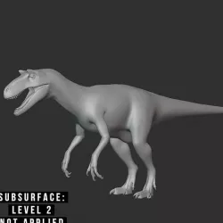 Alectrosaurus Basemesh Low-poly 3D model