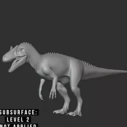 Allosaurus Basemesh Low-poly 3D model