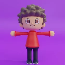 Animal crossing 3D character Low-poly 3D model
