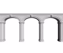 Arch in classical style Arched Opening Doorway Portal Arcade 3D model
