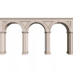Arch in classical style Arched Opening Doorway Portal Arcade 3D model