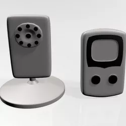 Baby Video Monitor and Digital Camera 01 3D model