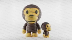 Bape Milo - A Bathing Ape Textured Low-poly 3D model