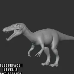 Baryonyx Basemesh Low-poly 3D model