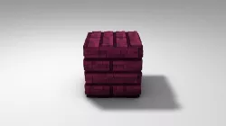 block crimson planks - 3D model Low-poly 3D model