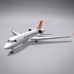Bombardier 5000 global business jet 3D model