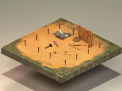 Building Foundation 4  Low-poly 3D model