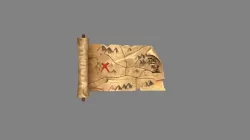 cartoon map - error marker - topographic map Low-poly 3D model