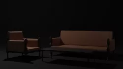 Chair Sofa and Table 3D model